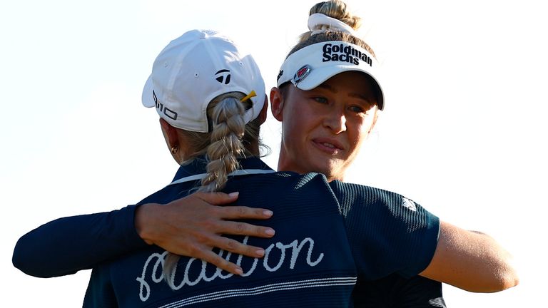 Nelly Korda started fourth round slowly before reeling off five consecutive birdies on back nine to win by three strokes and claim seventh title of 2024